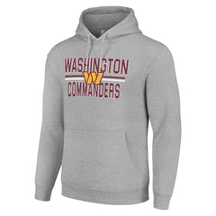 Washington Commanders Starter Unisex Team Mesh Print Graphic Tri-Blend Pullover Hoodie Heather Gray