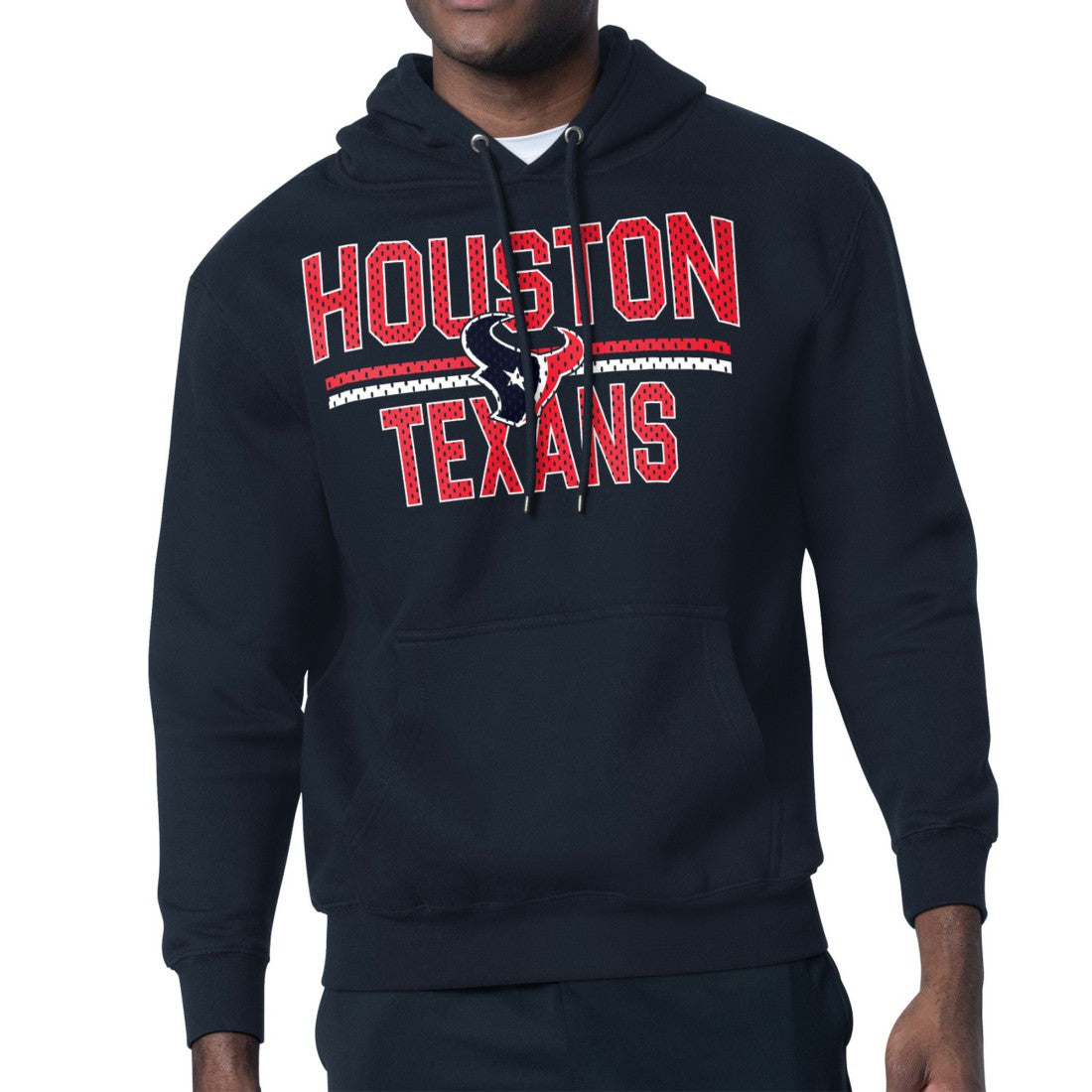 Houston Texans Starter Unisex Team Mesh Print Graphic Tri-Blend Pullover Hoodie Navy
