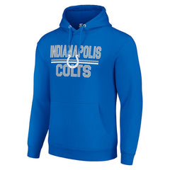 Indianapolis Colts Starter Unisex Team Mesh Print Graphic Tri-Blend Pullover Hoodie Royal