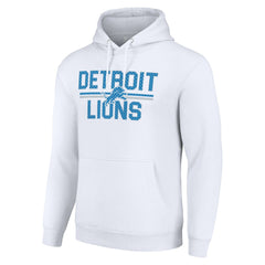 Detroit Lions Starter Unisex Team Mesh Print Graphic Tri-Blend Pullover Hoodie White