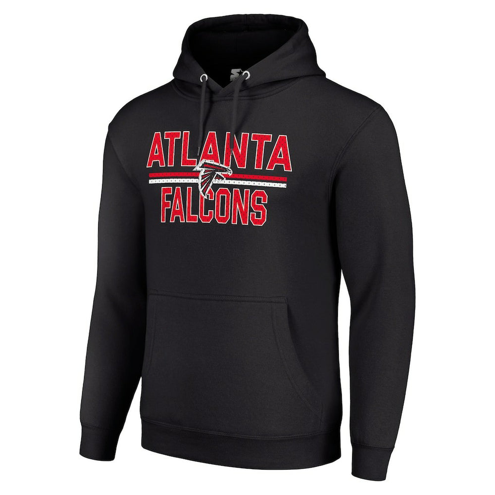 Atlanta Falcons Starter Unisex Team Mesh Print Graphic Tri-Blend Pullover Hoodie Black