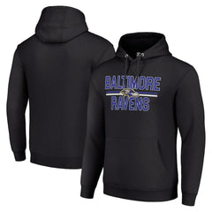 Baltimore Ravens Starter Unisex Team Mesh Print Graphic Tri-Blend Pullover Hoodie Black