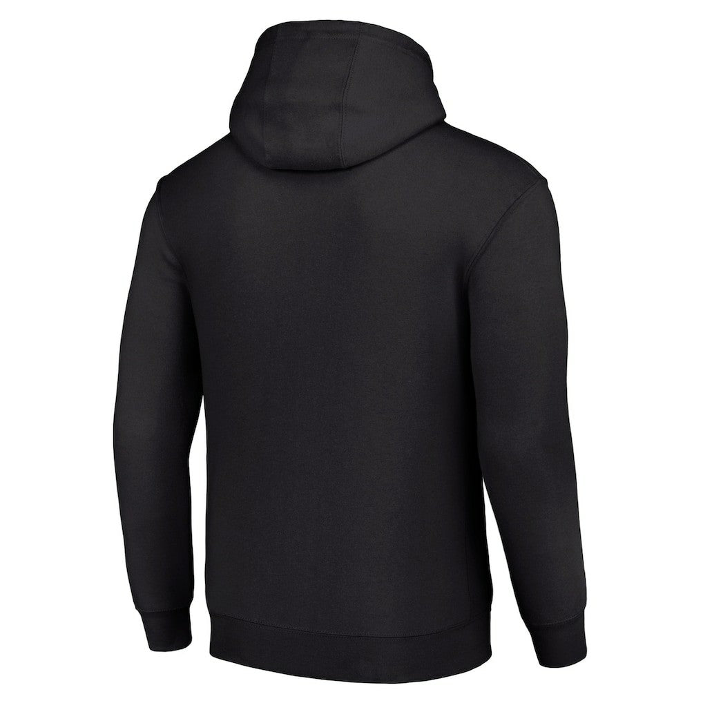 Carolina Panthers Starter Unisex Team Mesh Print Graphic Tri-Blend Pullover Hoodie Black