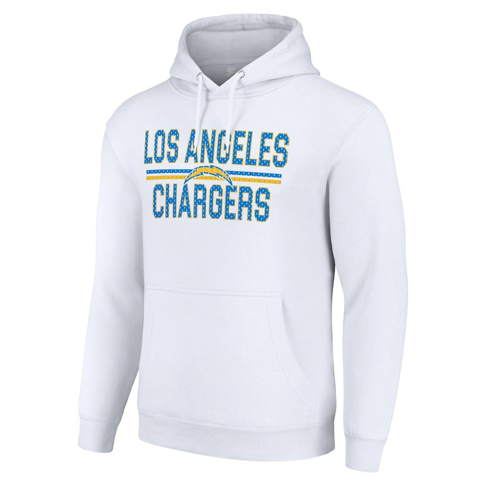 Los Angeles Chargers Starter Unisex Team Mesh Print Graphic Tri-Blend Pullover Hoodie White
