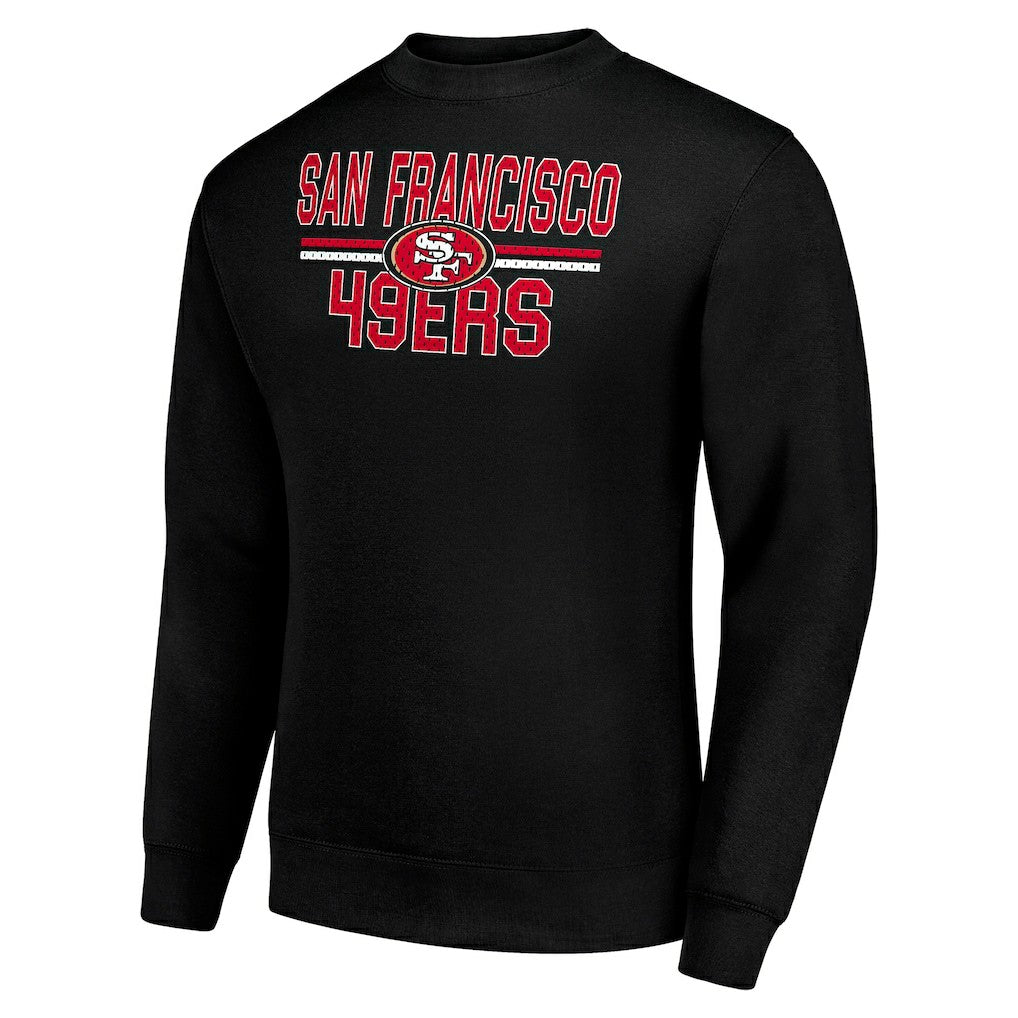 San Francisco 49ers Starter Team Mesh Print Graphic Pullover Sweatshirt Black