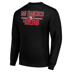 San Francisco 49ers Starter Team Mesh Print Graphic Pullover Sweatshirt Black