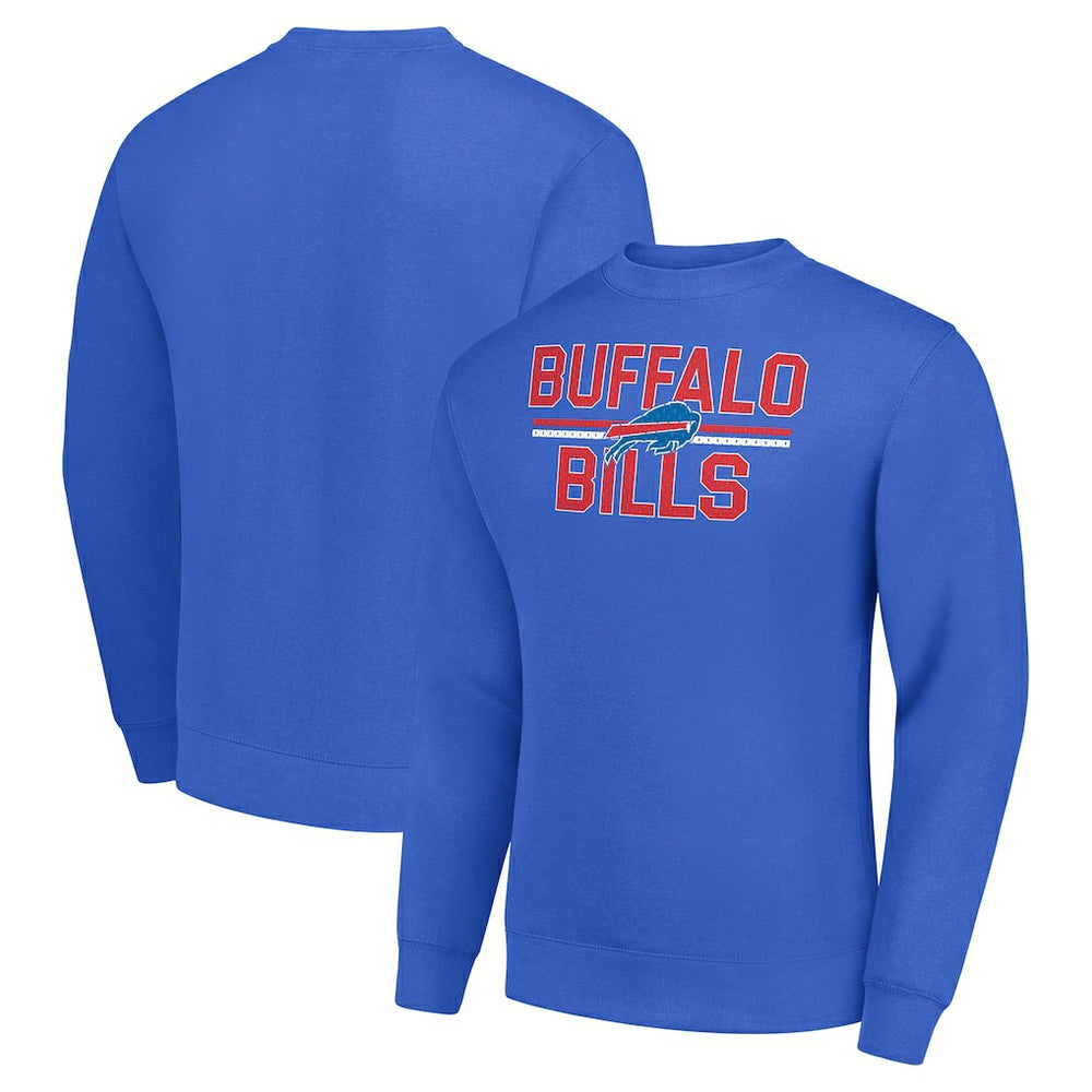 Buffalo Bills Starter Team Mesh Print Graphic Pullover Sweatshirt Royal