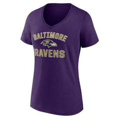 Baltimore Ravens Women's Victory Arch V-Neck T-Shirt Purple