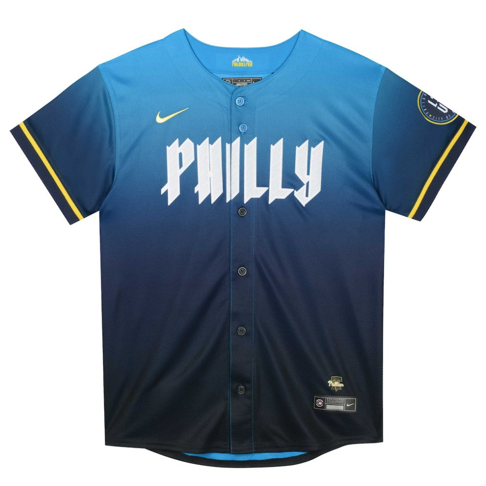 Zack Wheeler Philadelphia Phillies Nike Preschool 2024 City Connect Limited Player Jersey - Blue Jerseys