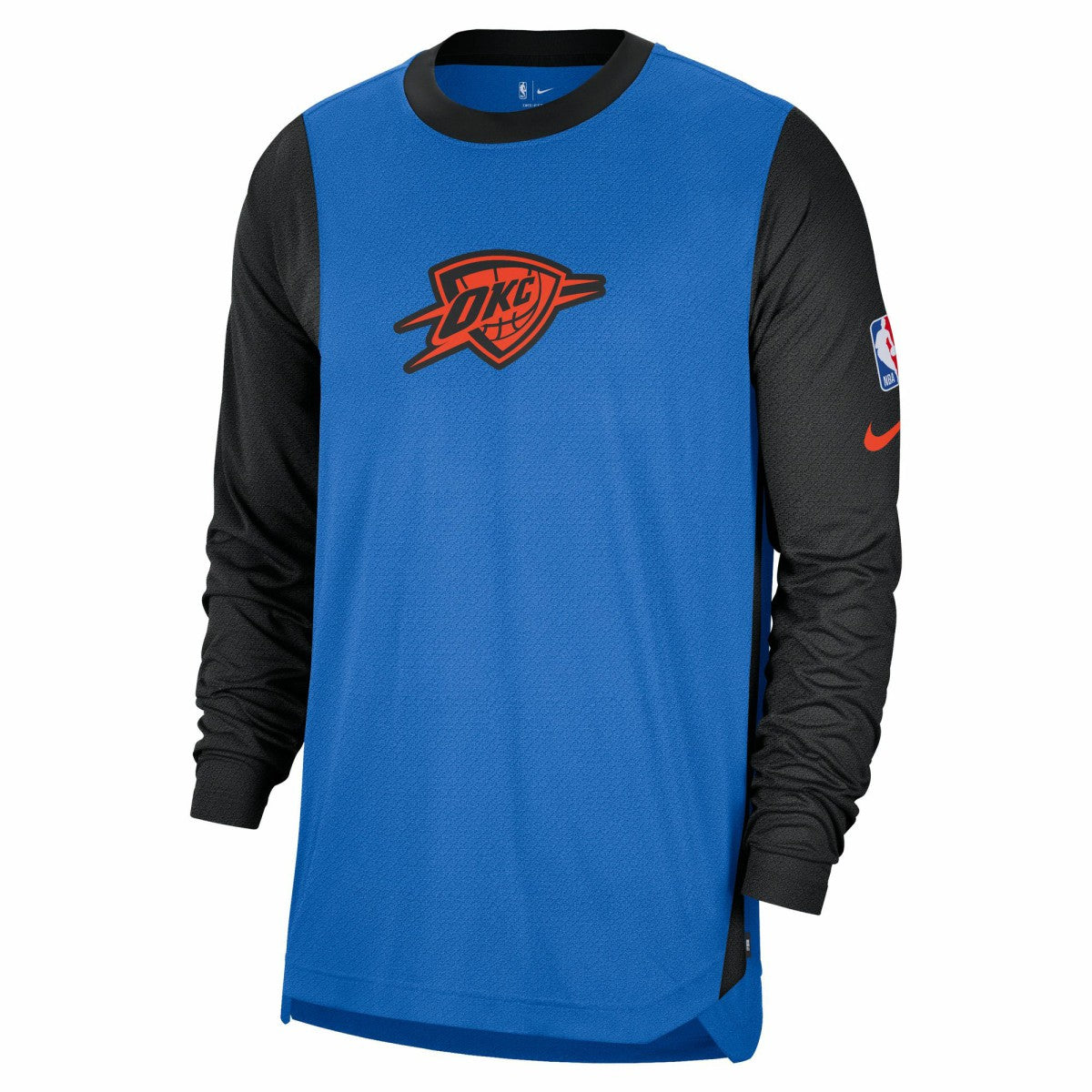 Oklahoma City Thunder 2024/25 City Edition Authentic Pregame Performance Long Sleeve Shooting T-Shirt Blue/Black