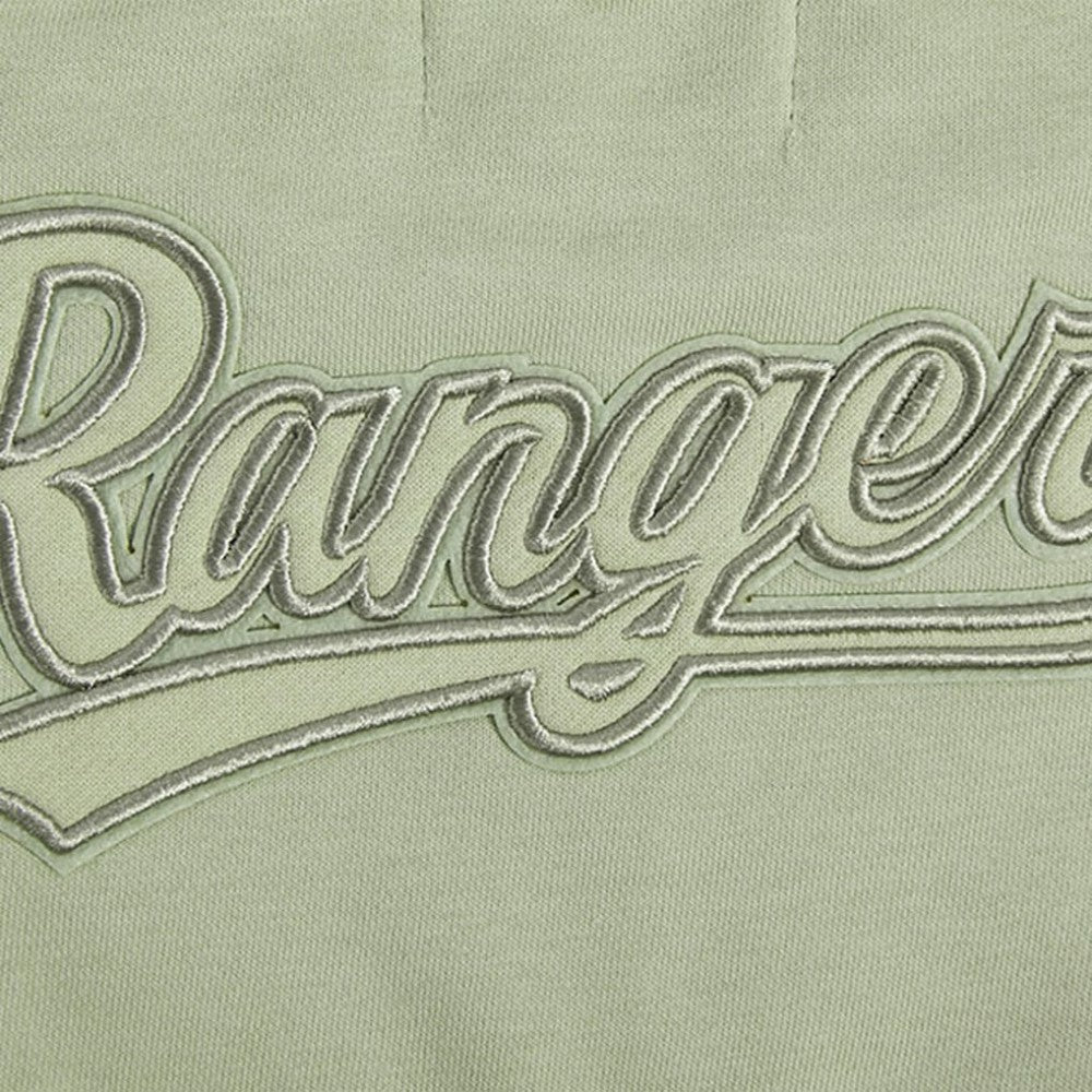 Texas Rangers Pro Standard Women's Neutral Oversized Boxy Cropped Pullover Sweatshirt - Green Pullover