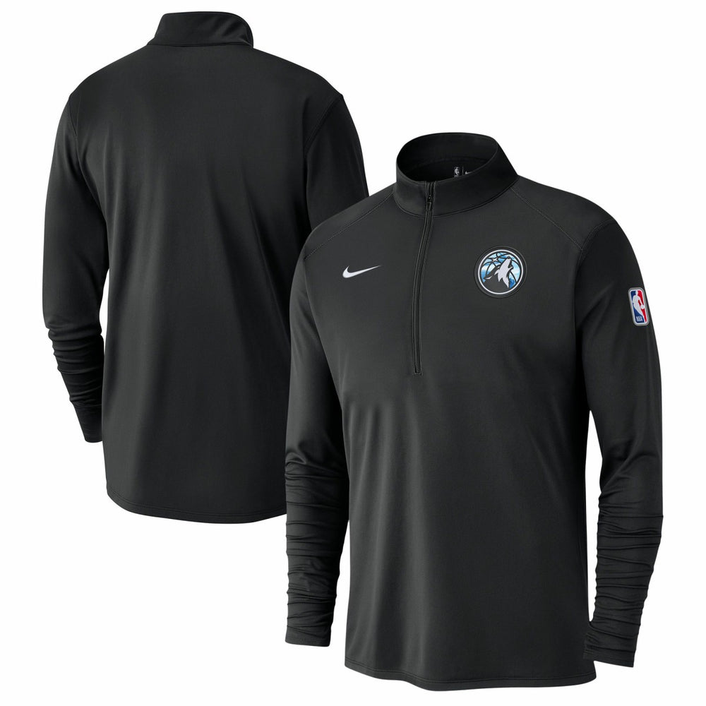 Minnesota Timberwolves 2024/25 City Edition Authentic Coaches Performance Half-Zip Top Black