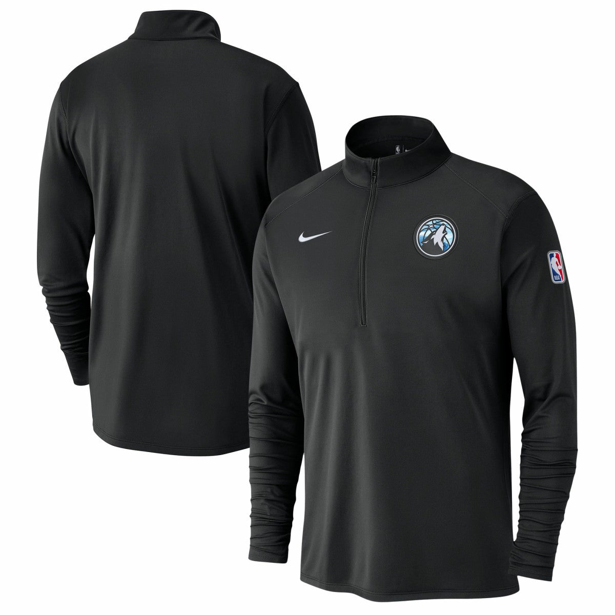 Minnesota Timberwolves 2024/25 City Edition Authentic Coaches Performance Half-Zip Top Black