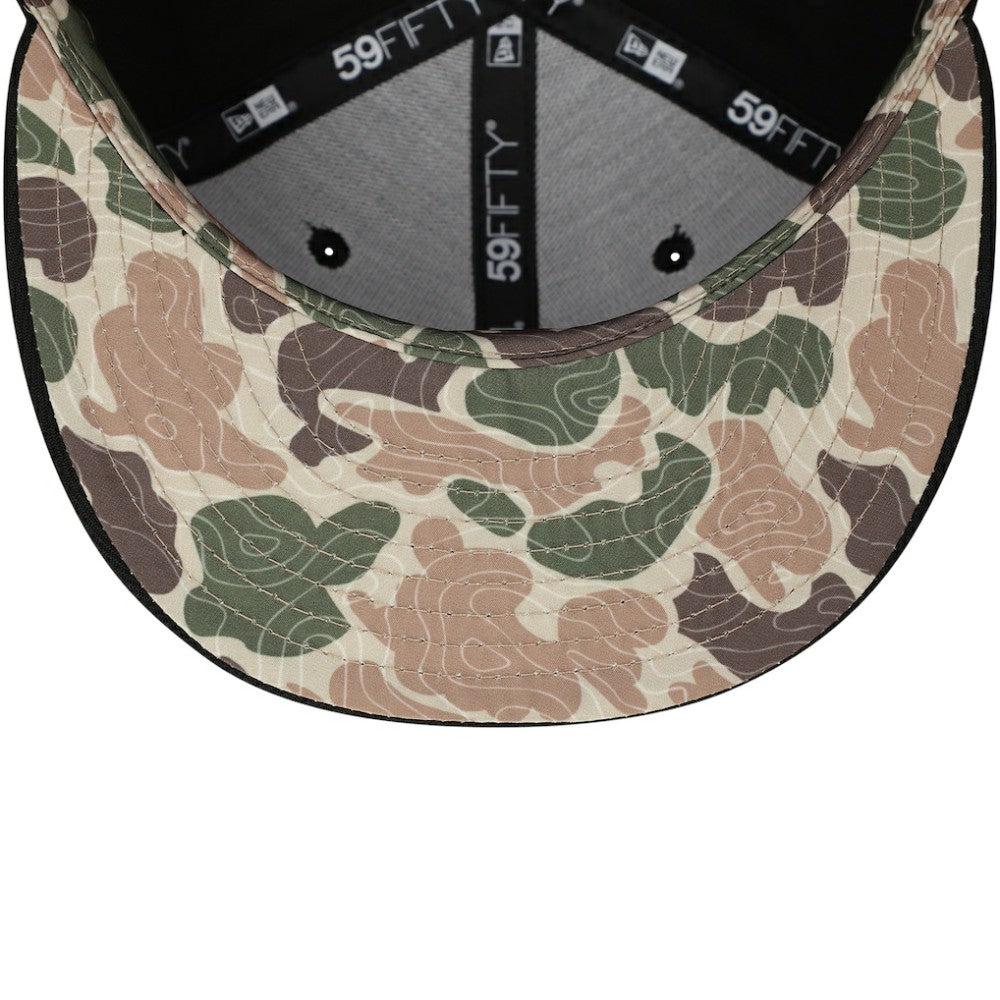 Chicago White Sox New Era Troop Chant Camo Undervisor 59FIFTY Fitted Hat - Black Hats
