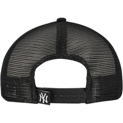 New York Yankees New Era Retro Bold A-Frame Trucker 9FORTY Adjustable Hat - Black Hats
