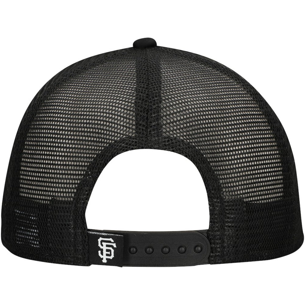 San Francisco Giants New Era Retro Bold A-Frame Trucker 9FORTY Adjustable Hat - Black Hats