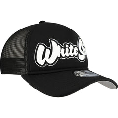 Chicago White Sox New Era Retro Bold A-Frame Trucker 9FORTY Adjustable Hat - Black Hats