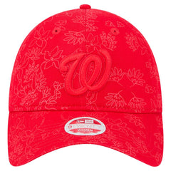 Washington Nationals New Era Women's Tonal Floral 9TWENTY Adjustable Hat - Red Hats