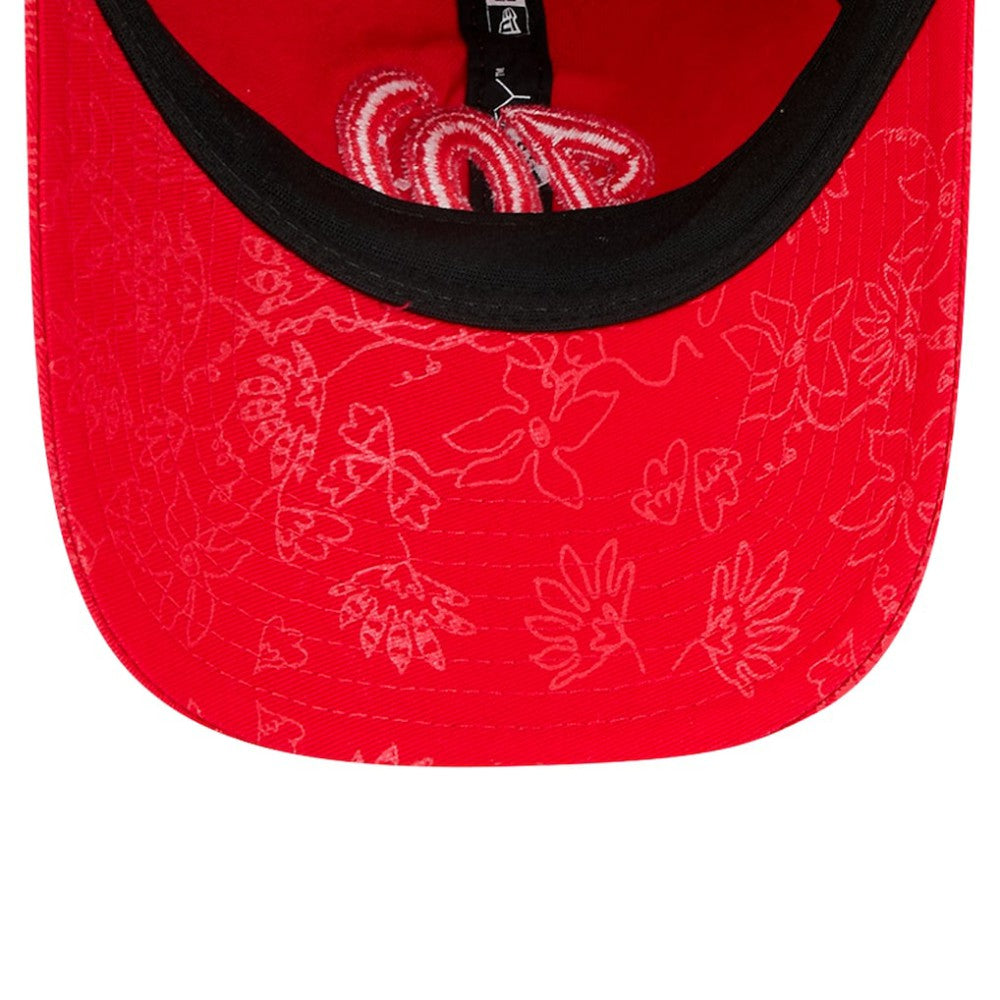 Washington Nationals New Era Women's Tonal Floral 9TWENTY Adjustable Hat - Red Hats
