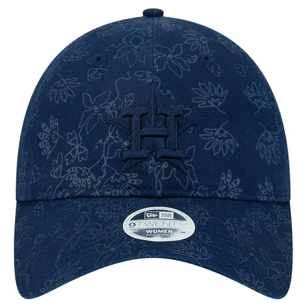 Houston Astros New Era Women's Tonal Floral 9TWENTY Adjustable Hat - Navy Hats