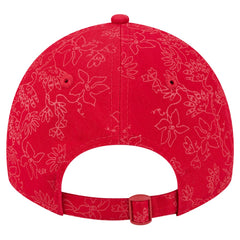 Los Angeles Angels New Era Women's Tonal Floral 9TWENTY Adjustable Hat - Red Hats