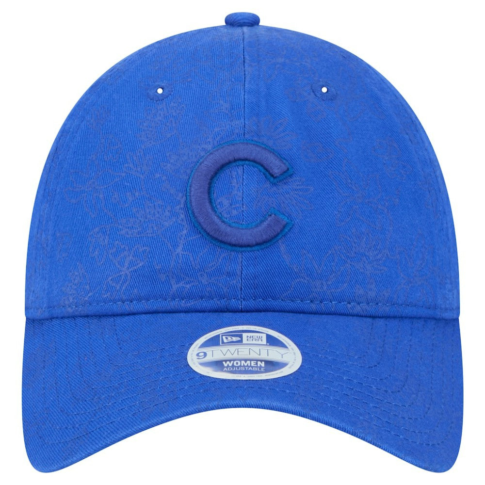 Chicago Cubs New Era Women's Tonal Floral 9TWENTY Adjustable Hat - Royal Hats