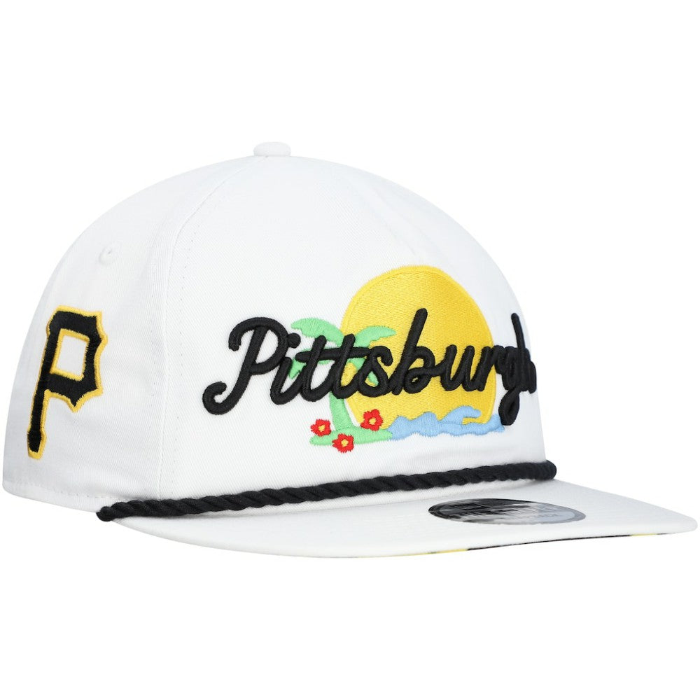 Pittsburgh Pirates New Era Paradise Golfer Adjustable Hat - White Hats