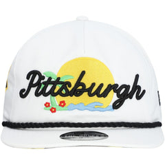 Pittsburgh Pirates New Era Paradise Golfer Adjustable Hat - White Hats