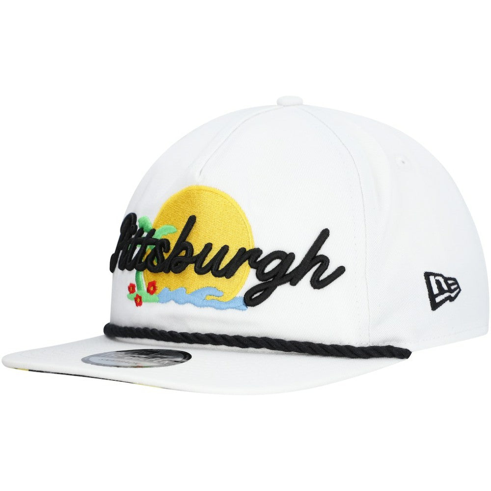 Pittsburgh Pirates New Era Paradise Golfer Adjustable Hat - White Hats