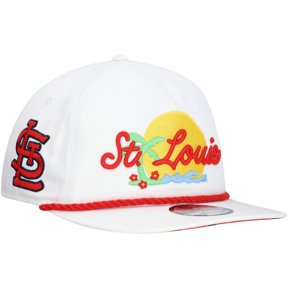 St. Louis Cardinals New Era Paradise Golfer Adjustable Hat - White Hats