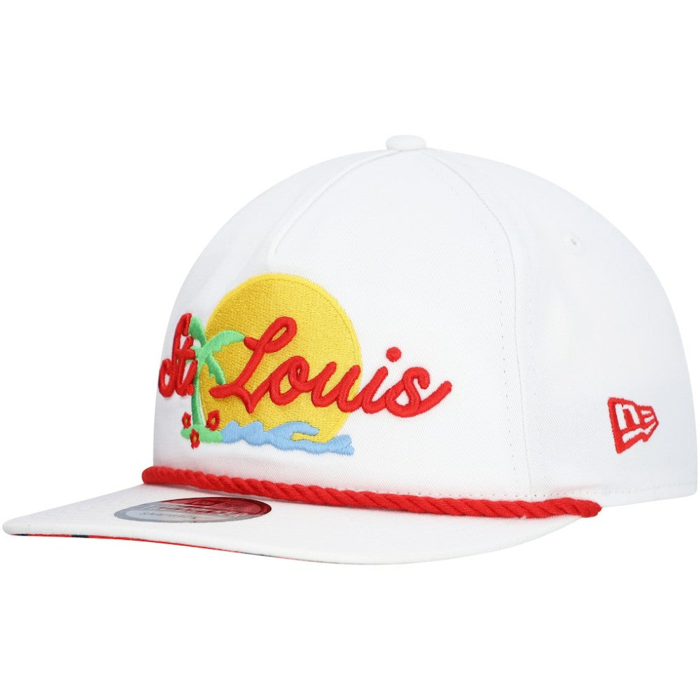 St. Louis Cardinals New Era Paradise Golfer Adjustable Hat - White Hats