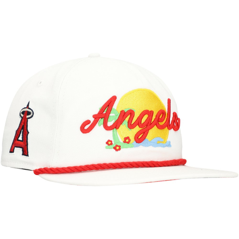 Los Angeles Angels New Era Paradise Golfer Adjustable Hat - White Hats