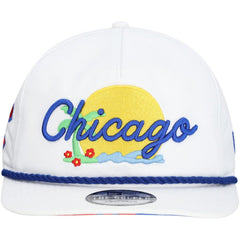 Chicago Cubs New Era Paradise Golfer Adjustable Hat - White Hats