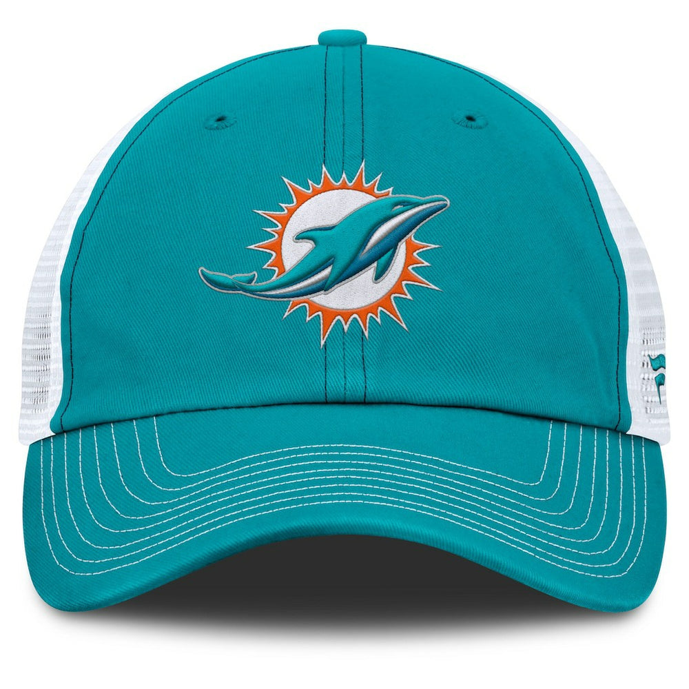 Miami Dolphins Trucker Adjustable Hat Aqua/White