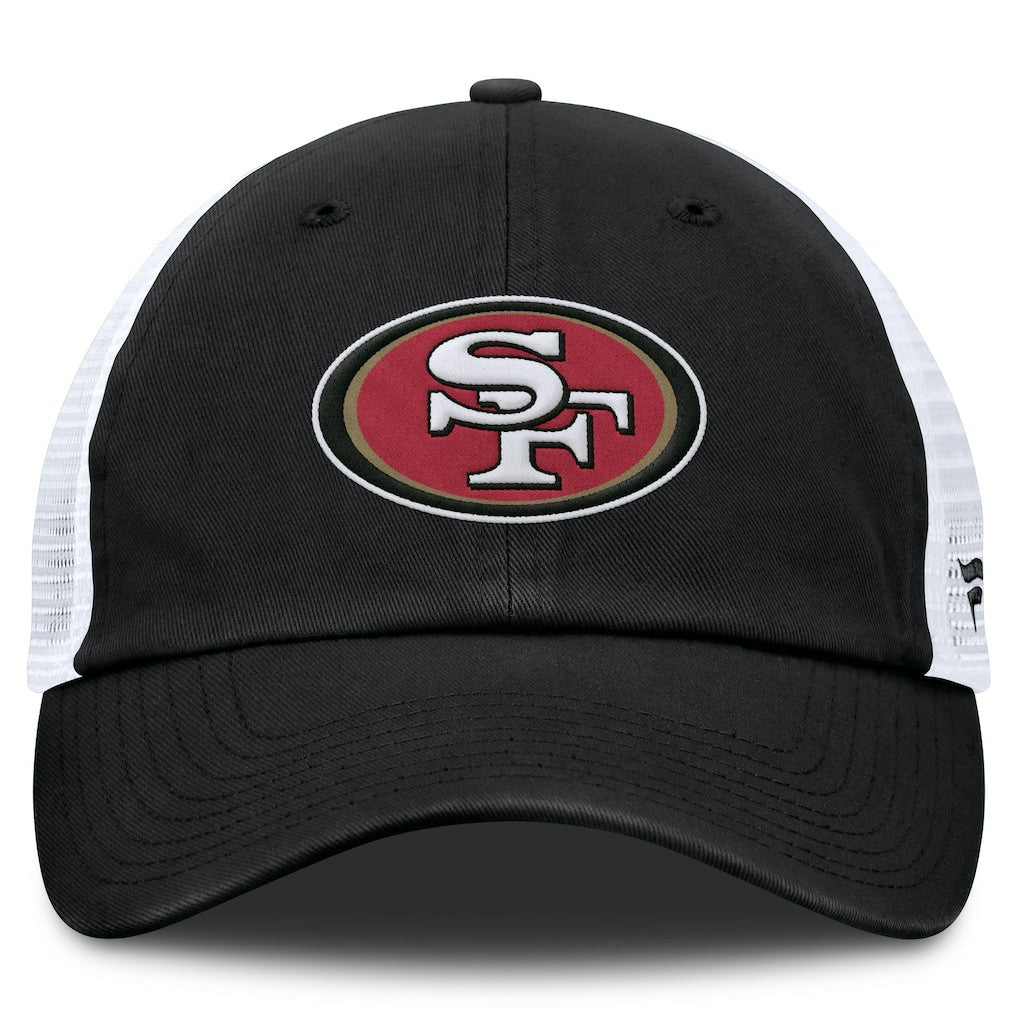 San Francisco 49ers Trucker Adjustable Hat Black/White