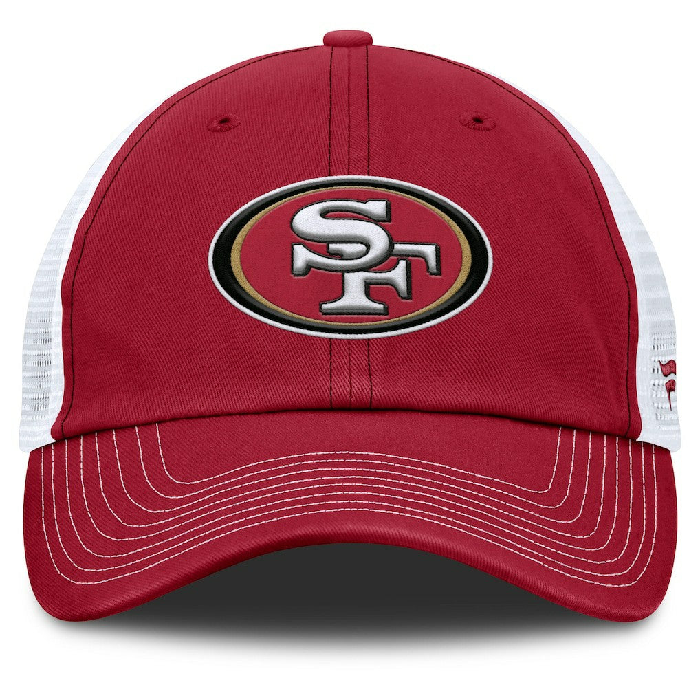 San Francisco 49ers Trucker Adjustable Hat Scarlet/White