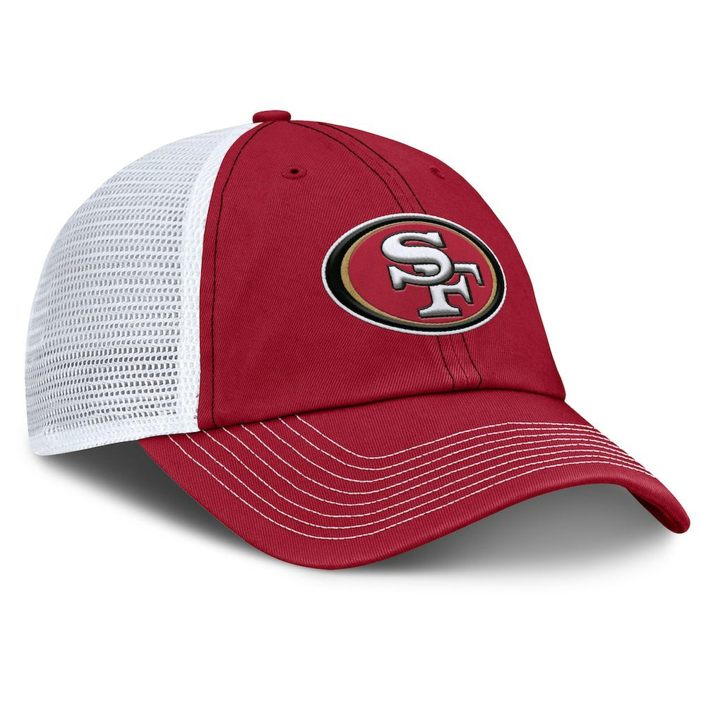 San Francisco 49ers Trucker Adjustable Hat Scarlet/White
