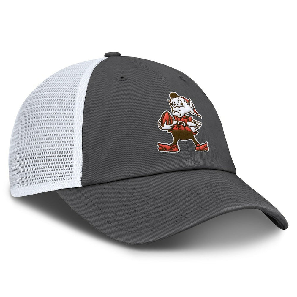 Cleveland Browns Basic Vintage Trucker Adjustable Hat Gray/White