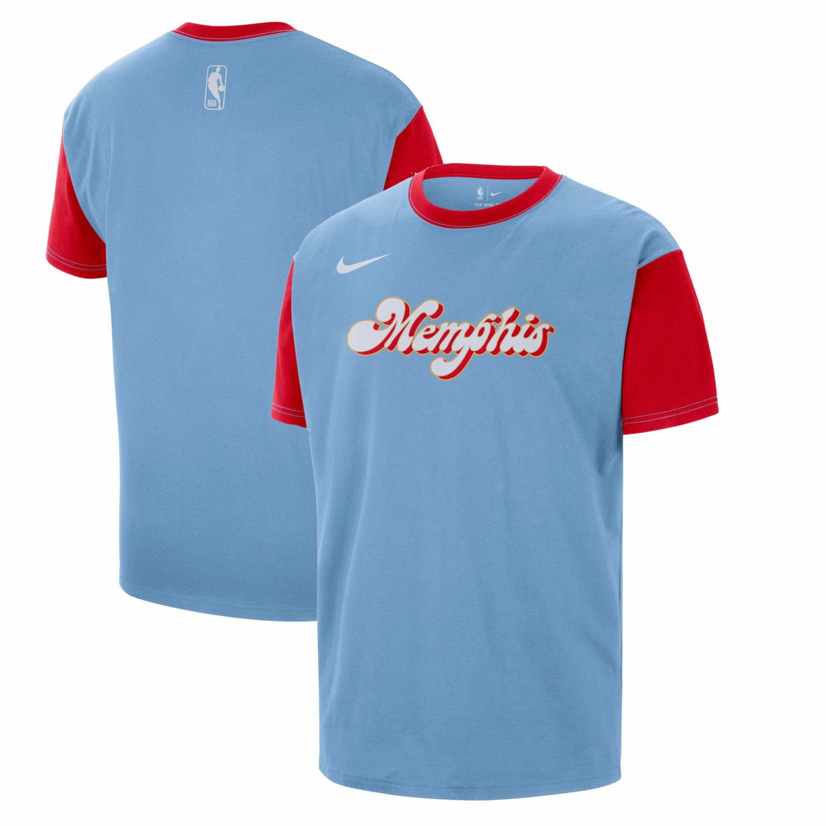 Memphis Grizzlies 2024/25 City Edition Courtside Color Block T-Shirt Light Blue