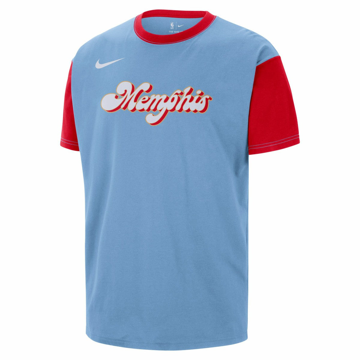 Memphis Grizzlies 2024/25 City Edition Courtside Color Block T-Shirt Light Blue