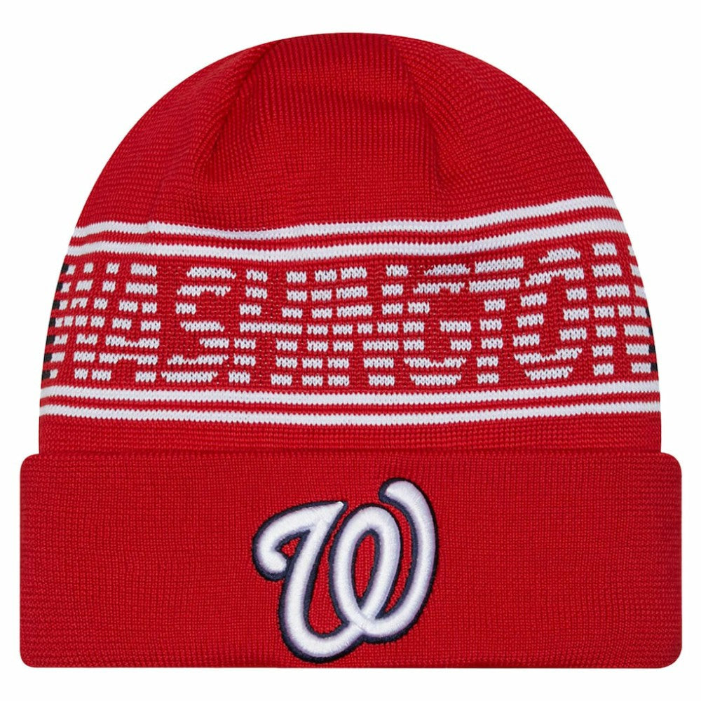 Washington Nationals New Era Authentic Collection Cuffed Knit Hat - Red Hats