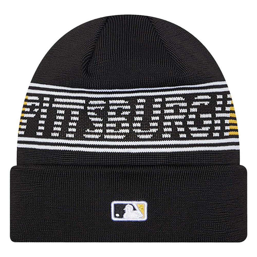 Pittsburgh Pirates New Era Authentic Collection Cuffed Knit Hat - Black Hats