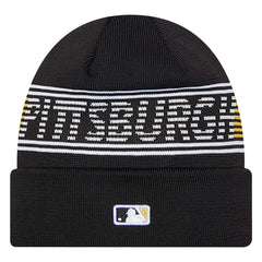 Pittsburgh Pirates New Era Authentic Collection Cuffed Knit Hat - Black Hats