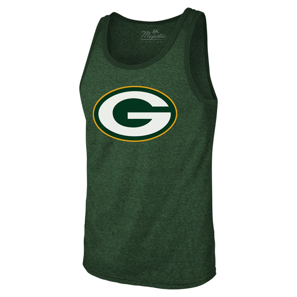 Jordan Love Green Bay Packers Majestic Threads Tri-Blend Player Name & Number Tank Top Green