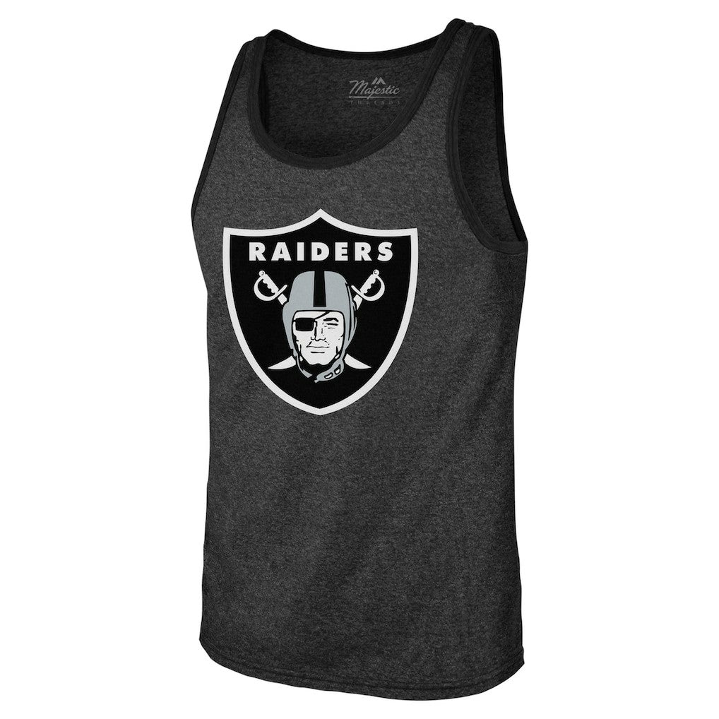 Maxx Crosby Las Vegas Raiders Majestic Threads Tri-Blend Player Name & Number Tank Top Black