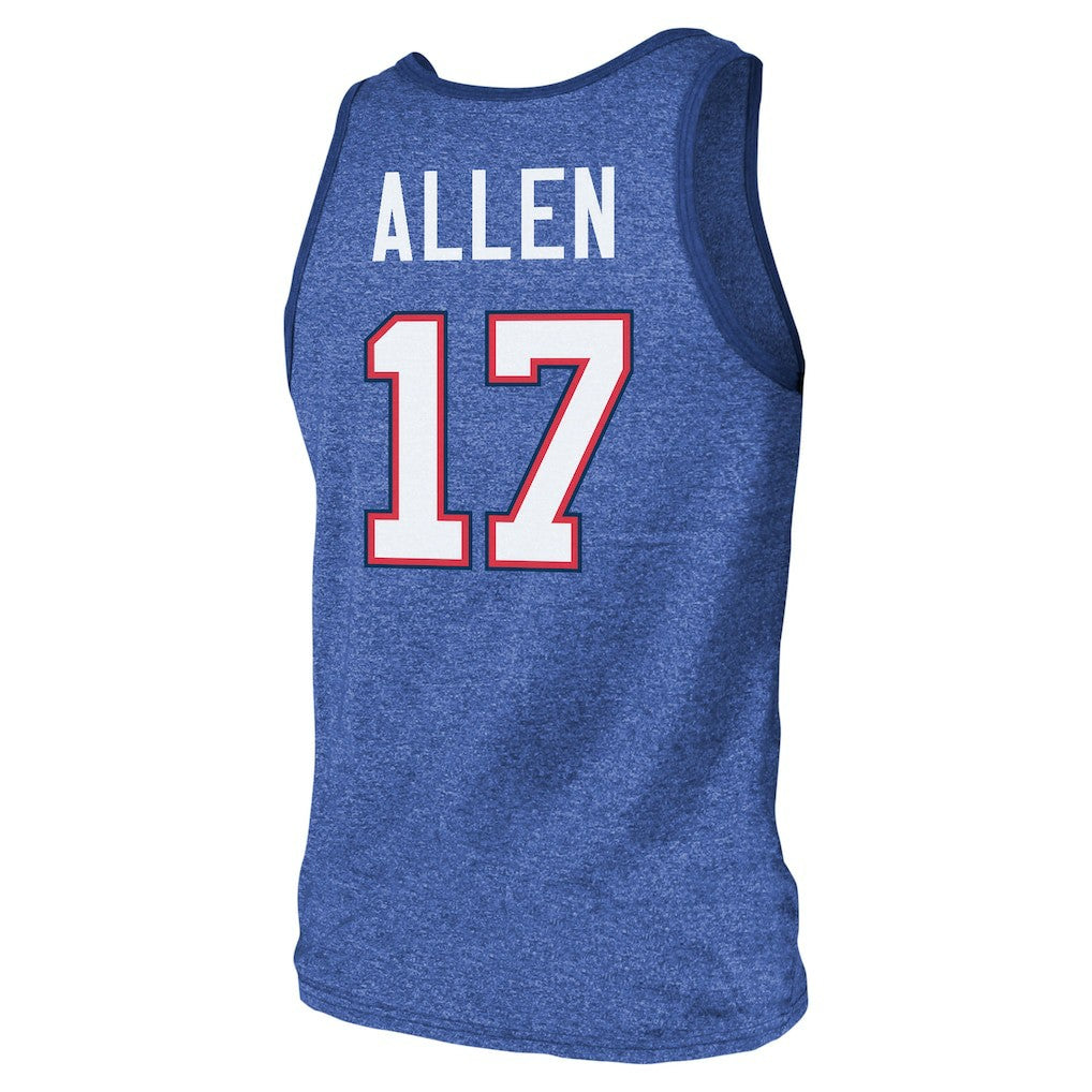 Josh Allen Buffalo Bills Majestic Threads Tri-Blend Player Name & Number Tank Top Royal
