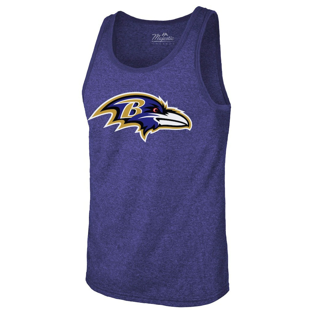 Lamar Jackson Baltimore Ravens Majestic Threads Tri-Blend Player Name & Number Tank Top Purple