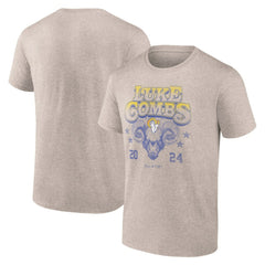Luke Combs x Los Angeles Rams Growin' Up and Gettin' Old Tour T-Shirt Tan