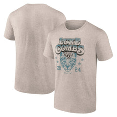 Luke Combs x Jacksonville Jaguars Growin' Up and Gettin' Old Tour T-Shirt Tan