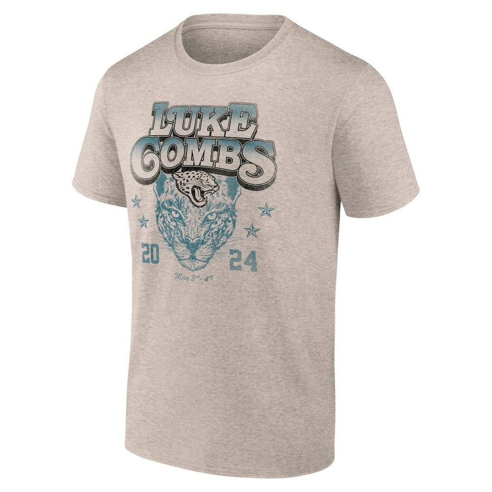 Luke Combs x Jacksonville Jaguars Growin' Up and Gettin' Old Tour T-Shirt Tan